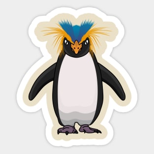 Cute macaroni penguin cartoon illustration Sticker